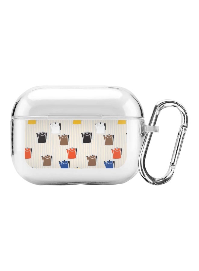 Stylizedd Classic Series Kettle Printed Case Cover With Carabiner For Apple AirPods Clear/Black/Orange - Image 1