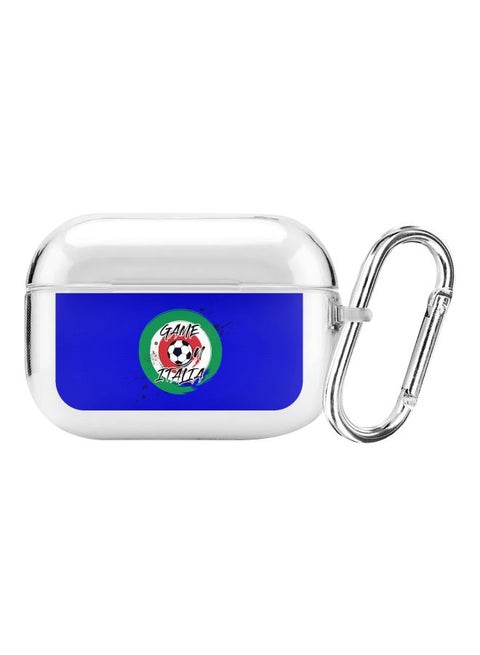 Classic Series Game On Italy Printed Case Cover With Carabiner For Apple AirPods Pro Clear/Blue/Green