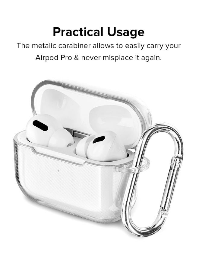 Stylizedd - Classic Series All You Need Is A Little Love Printed Protective Case With Carabiner For Apple AirPods Pro Clear/Red/Black - Image 1