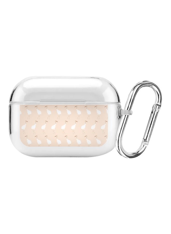 Stylizedd Classic Series Frozen Turkey Printed Case Cover With Carabiner For Apple AirPods Pro Clear/Beige/White - Image 1