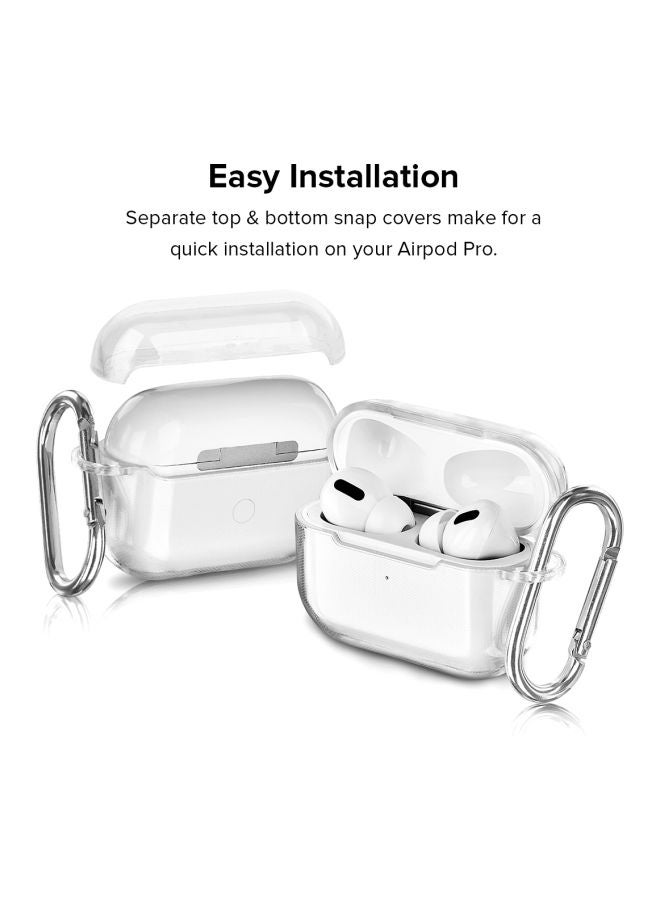 Stylizedd Classic Series Do What You Love Printed Case Cover With Carabiner For Apple AirPods Pro Clear/Green - Image 2