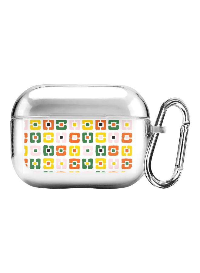 ستايلايزد حافظة بطبعة نقاط وأقواس مع حلقة للتعليق لسماعة أبل آيربودز برو متعدد الألوان - Image 1