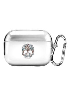 Stylizedd Classic Series Skully Tattoo Printed Case Cover With Carabiner For Apple AirPods Pro Clear/Brown/Blue  - Image 1