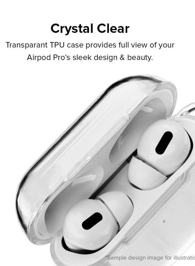 Stylizedd Classic Series Albanian Eagle Printed Case Cover With Carabiner For Apple AirPods Pro Clear/Grey/Blue - Image 2
