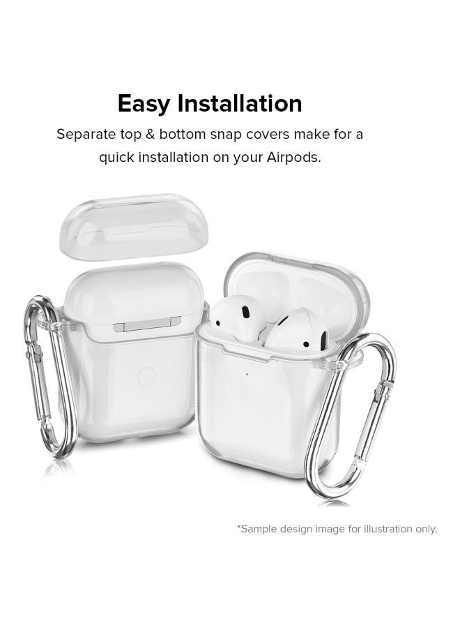 Stylizedd Classic Series Mrs. Always Right Printed Case Cover With Carabiner For Apple AirPods 2/1 Clear/Pink/Black - Image 3