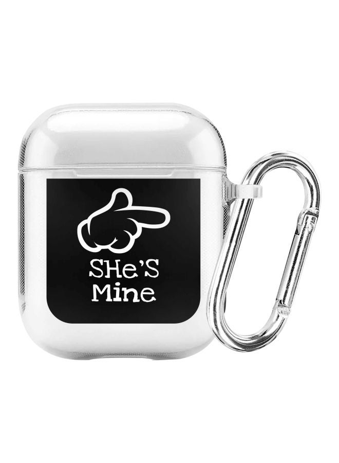 Stylizedd Classic Series She's Mine Printed Protective Case For Apple AirPods 1/2 Clear/Black - Image 1