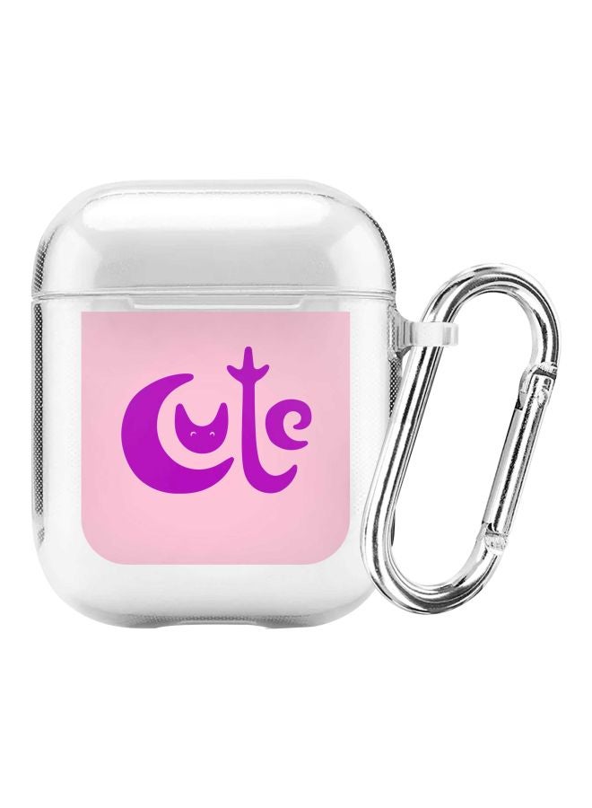 Stylizedd Classic Series Cute Printed Case For Apple AirPods 1/2 Clear/Pink/Purple - Image 1