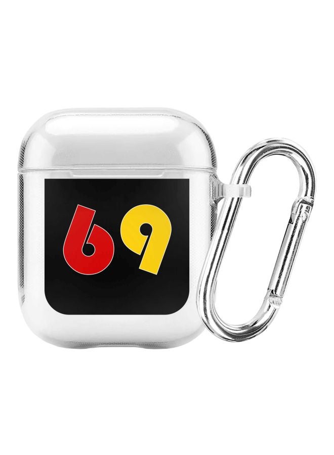 Stylizedd Classic Clear Series No. 69 Printed Protective Case For Apple AirPods 1/2 Clear/Red/Yellow - Image 1