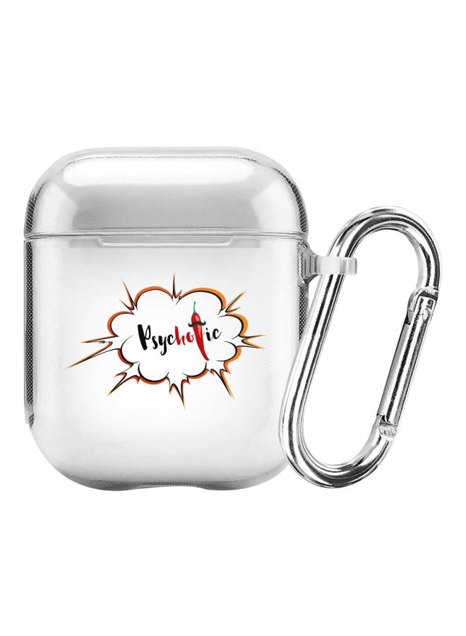 Stylizedd Classic Series Psychotic Printed Protective Case For Apple AirPods 1/2 Clear/Black/Red  - Image 1