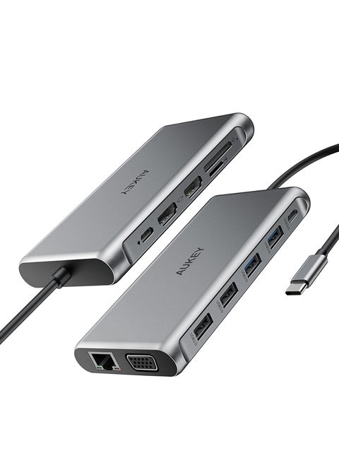 12 in 1 USB-C Data Hub,CB-C78 Grey