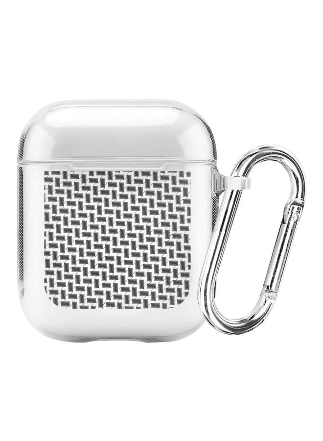 Stylizedd Classic Series Shemag Printed Case For Apple AirPods 1/2 Clear/Black  - Image 1