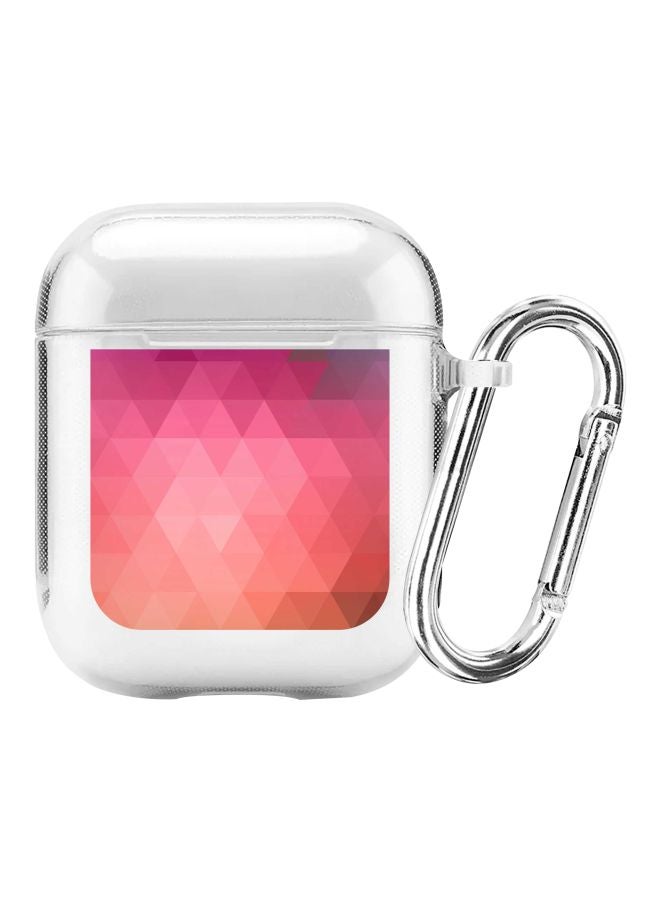 Stylizedd Classic Series Anna's Prism Printed Case With Carabiner For Apple AirPods 2/1 Clear/Pink/Orange - Image 1