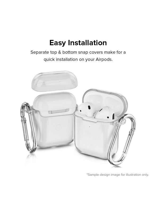 Stylizedd Classic Series Anna's Prism Printed Case With Carabiner For Apple AirPods 2/1 Clear/Pink/Orange - Image 4