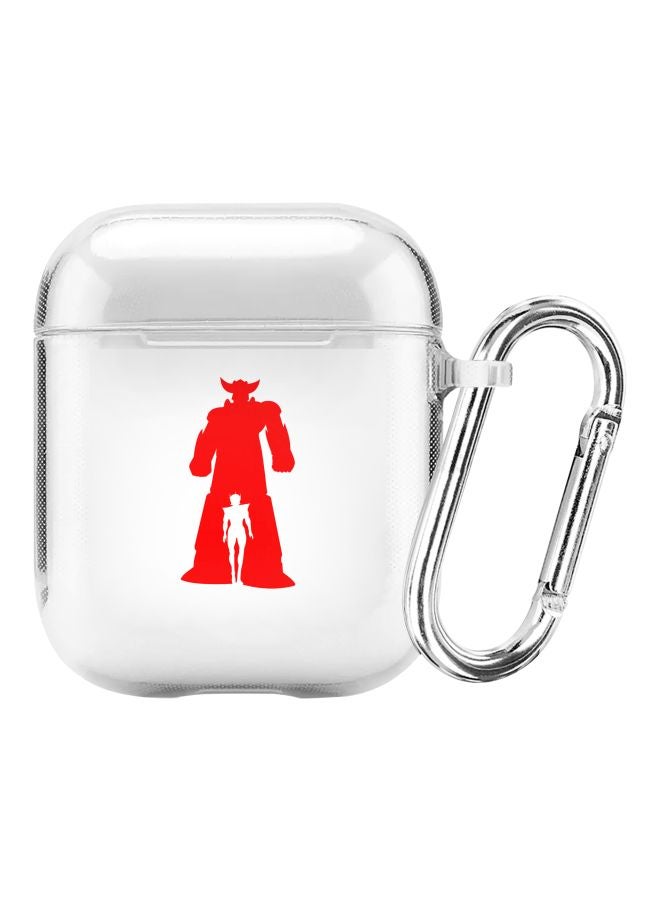Stylizedd Classic Series Grendizer Printed Protective Case For Apple AirPods 1/2 Clear/Red - Image 1
