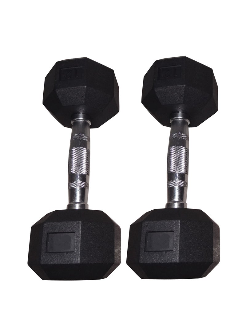 BODY SCULPTURE HEX Rubber Dumbbell Set  - Image 1