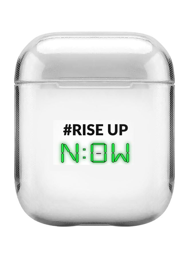 Stylizedd Classic Series Rise Up Printed Case Cover With Carabiner For Apple AirPods Pro Generation 1/2 (2019) Clear/Black/Green  - Image 1