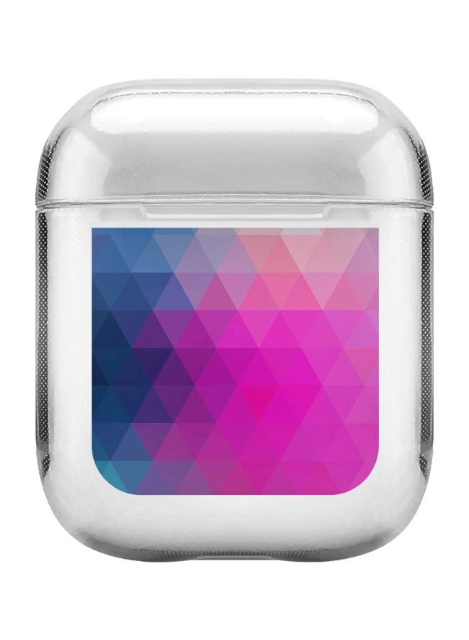 Stylizedd Violet Prism Printed Protective Cover With Carabiner For Apple AirPods 2/1 Pink/Purple/Blue  - Image 1