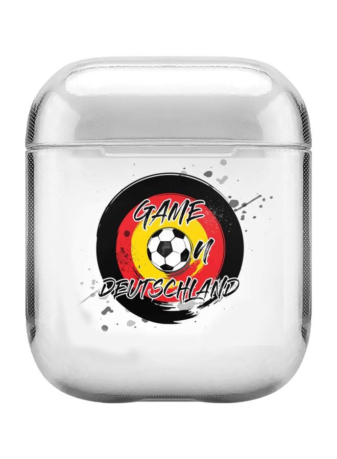 Stylizedd Classic Series Game On Printed Case With Carabiner For Apple AirPods Pro Generation 1/2 (2019) Clear/Red/Black - Image 1