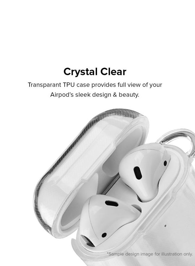 Stylizedd - Classic Series Joker Printed Case With Carabiner For Apple AirPods Pro Generation 1/2 (2019) Clear/White/Brown - Image 1