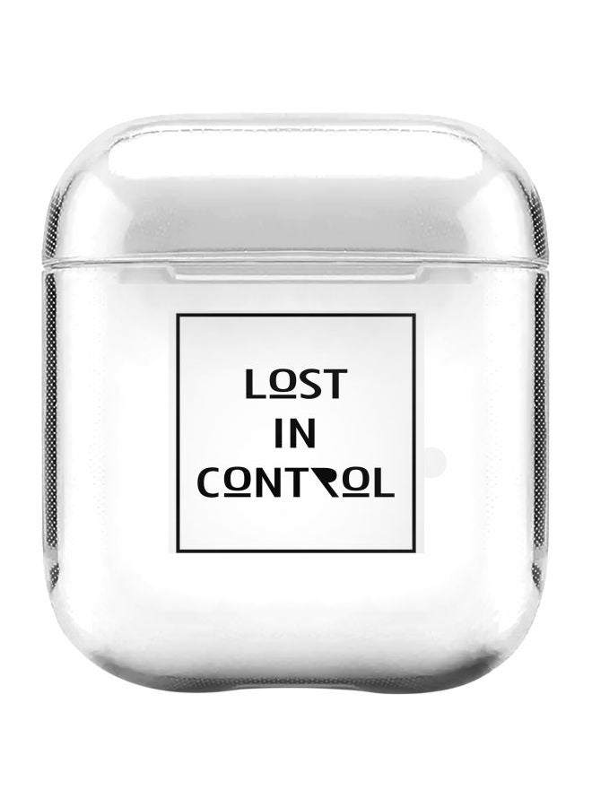 Stylizedd Classic Series Lost In Control Printed Case With Carabiner For Apple AirPods 2/1 Clear/Black - Image 1