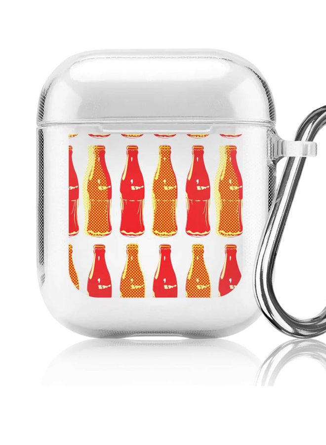 Stylizedd Classic Series Retro Cola Printed Case For Apple AirPods 1/2 Clear/Red/Yellow  - Image 5