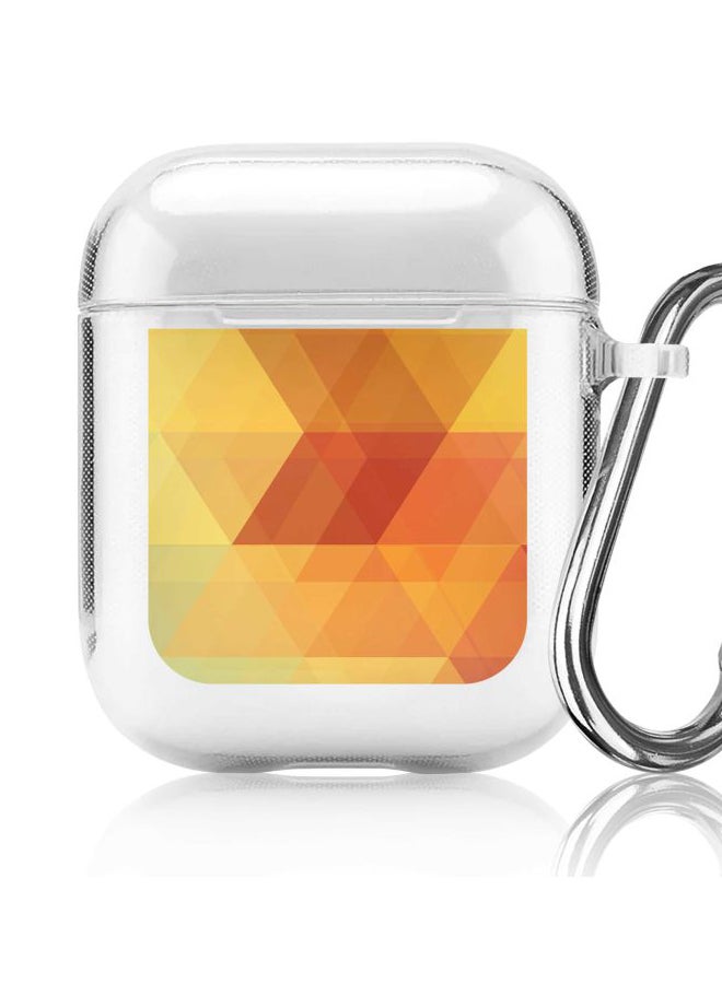 Classic Series Printed Protective Case With Carabiner For Apple AirPods Pro Generation 1/2 (2019) Clear/Yellow/Brown