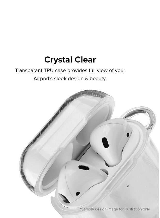 Stylizedd Classic Series Camel Signs Printed Case Cover With Carabiner For Apple AirPods 1/2 Clear/Brown/Black - Image 2