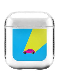 Classic Series Printed Protective Case With Carabiner For Apple Air Pods 2/1 Retro Bug Blue
