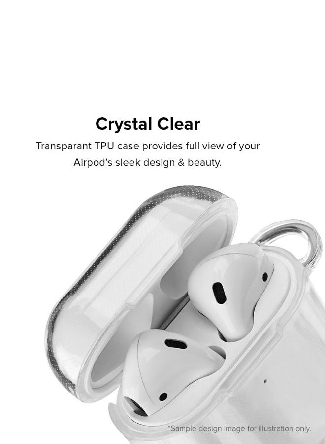 Stylizedd - Classic Series Printed Protective Case With Carabiner For Apple Air Pods 2/1 Retro Bug Blue - Image 1