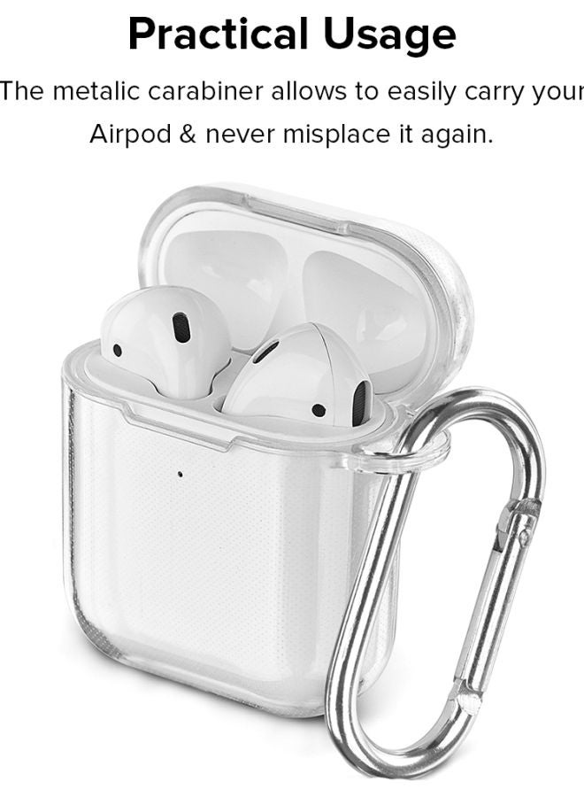 Stylizedd Classic Series Game On Tunisia Printed Case Cover With Carabiner For Apple AirPods 2/1 Clear/Red/Black - Image 3