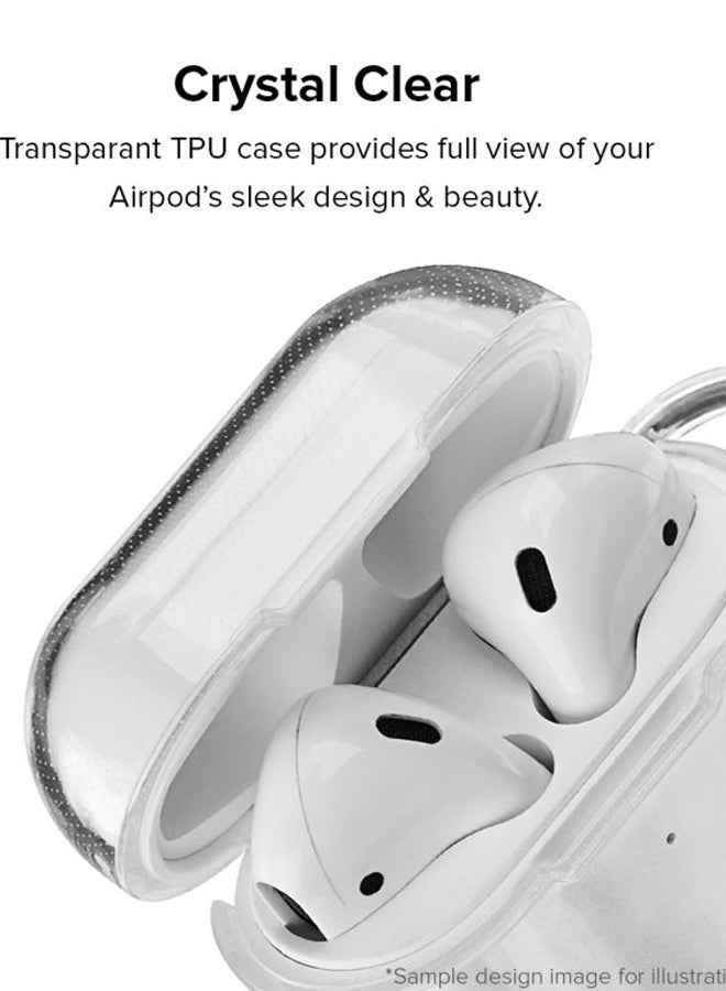 ستايلايزد حافظة واقية بطبعة عبارة "Pineapple
 A Day" من السلسلة الكلاسيكية مع حلقة بقفل زنبركي لسماعات أبل آيربودز 2/1 شفاف/أخضر/برتقالي - Image 2