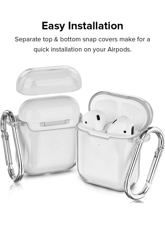 ستايلايزد غطاء حماية من سلسلة كلاسيك كلير بطبعة لعبة "Space Invader" مزودة بحلقة للتعليق لسماعات أبل آيربودز 2/1 شفاف/أسود/أزرق - Image 4