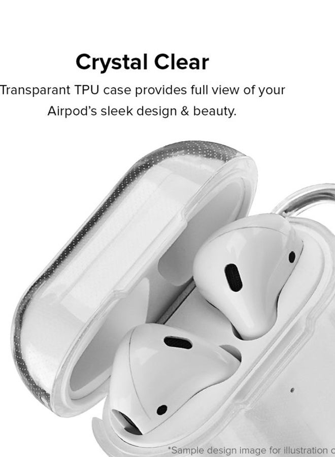 ستايلايزد غطاء حماية واقٍ مطبوع عليه عبارة "No Days Off" مع مشبك بقفل زنبركي لسماعات أبل آيربودز 2/ 1 أزرق / أبيض - Image 2