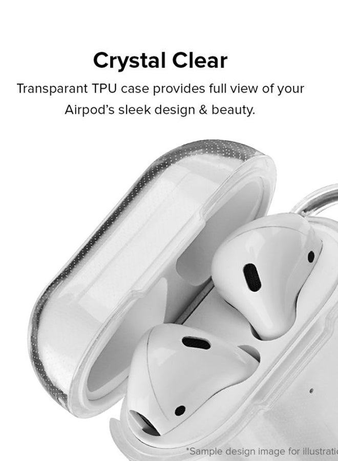 ستايلايزد علبة حماية من سلسلة كلاسيك مطبوع عليها عبارة "Touch Me Not" ومزودة بحلقة بقفل زنبركي لسماعات أبل آيربودز 2/ ‏1 شفاف/أسود/أخضر - Image 2