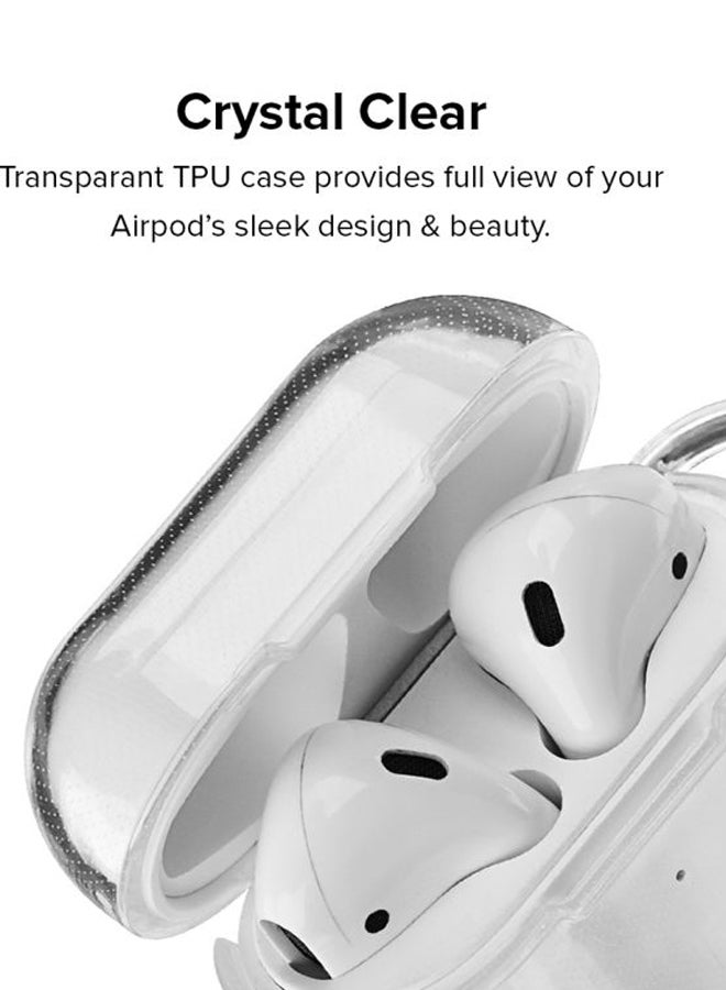 Stylizedd Classic Series Tribal Mask Printed Case Cover With Carabiner For Apple AirPods 2/1 White/Beige/Brown  - Image 2