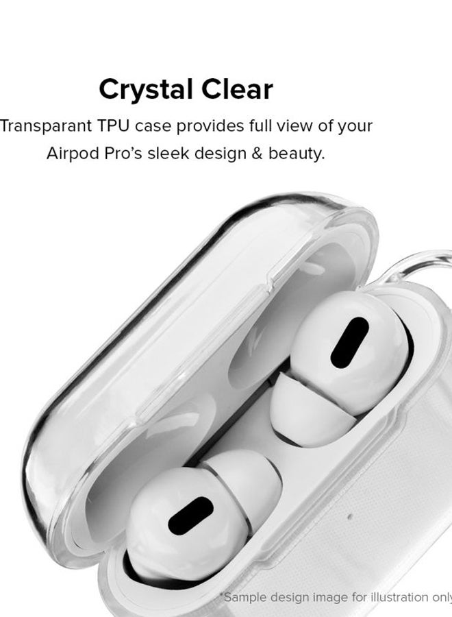 Stylizedd Classic Series Rider 1968 Printed Case Cover With Carabiner For Apple AirPods Pro Clear/Maroon  - Image 2