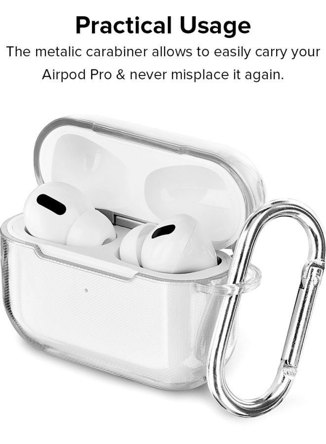 Stylizedd Classic Clear Series Scream Printed Case Cover With Carabiner For Apple AirPods Pro Clear/Black - Image 4