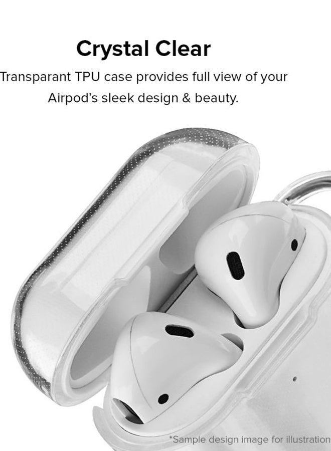 ستايلايزد غطاء حماية من سلسلة كلاسيك بطبعة عبارة "Low Battery" لسماعات أبل آيربودز 2/1 مزود بحلقة شفاف/أسود/أحمر - Image 2