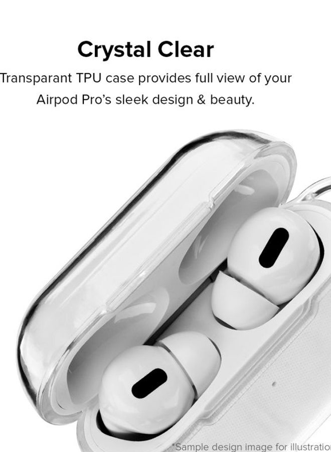 ستايلايزد غطاء حماية من سلسلة كلاسيك بطبعة "Game on Brazil" مع حلقة تعليق لعلبة سماعات أبل آيربودز برو شفاف/ أصفر/ أخضر - Image 2