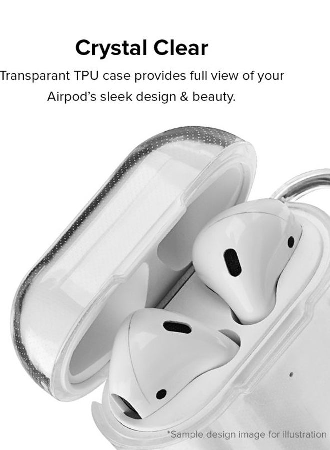 Stylizedd Classic Series He's Mine Printed Protective Case With Carabiner For Apple AirPods 2/1 Clear/Black  - Image 2