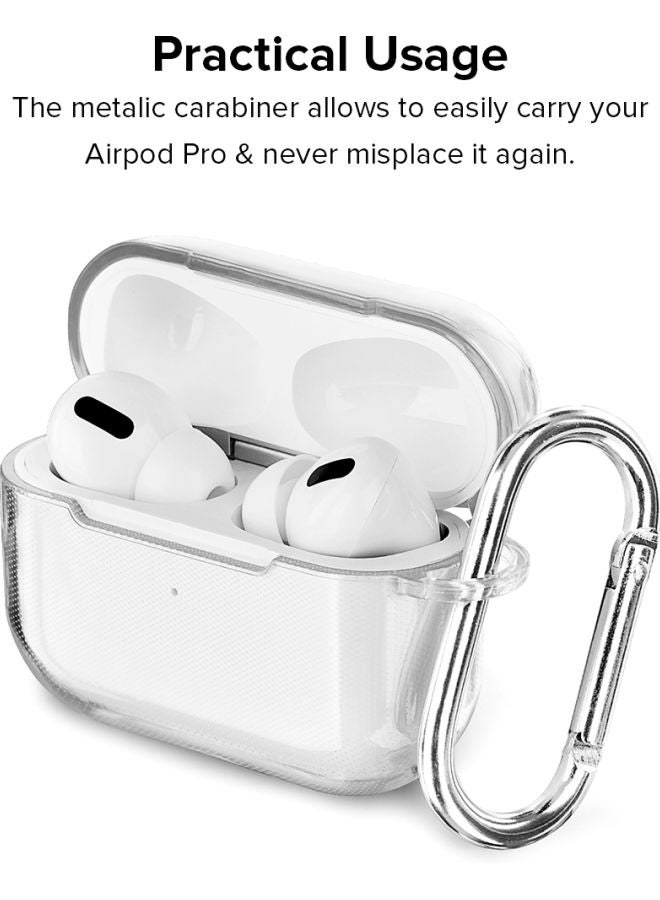 ستايلايزد غطاء حماية بطبعة ديناصورات على رقع شطرنج من سلسلة كلاسيك كلير مع حلقة تعليق لسماعة أبل آيربودز برو شفاف/أخضر/برتقالي - Image 4