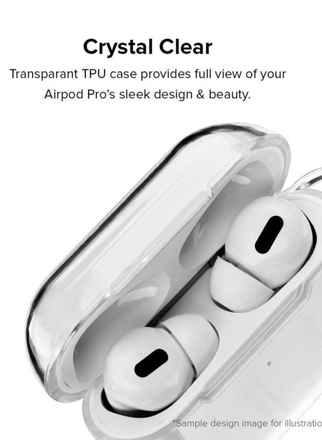 Stylizedd Classic Series Paint Hanger Printed Case Cover With Carabiner For Apple AirPods Pro Clear/Pink/Black - Image 2