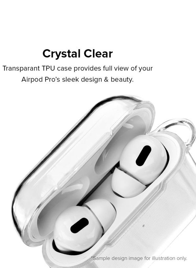 ستايلايزد غطاء حماية واقٍ بطبعة دمية صينية مع حلقة تعليق لسماعة أبل آيربودز برو شفاف/ أحمر/ أسود - Image 2