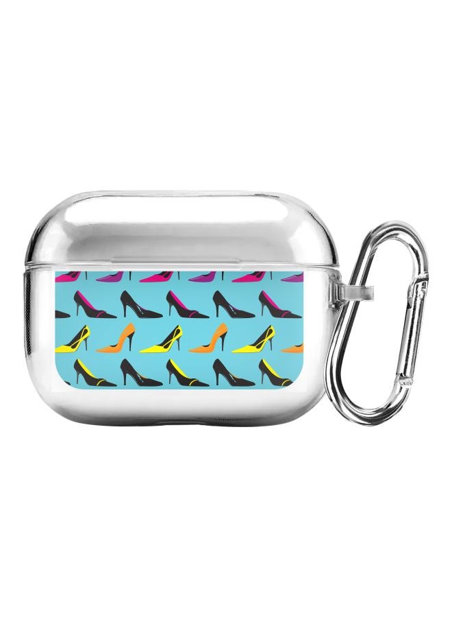 Stylizedd Classic Series Heel Story Printed Case Cover With Carabiner For Apple AirPods Pro Clear/Blue/Yellow - Image 1