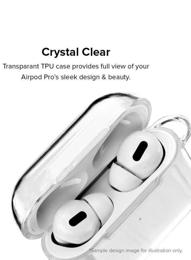 Classic Series Skull Cult Printed Case With Carabiner For Apple AirPods Pro Clear/Black/Brown