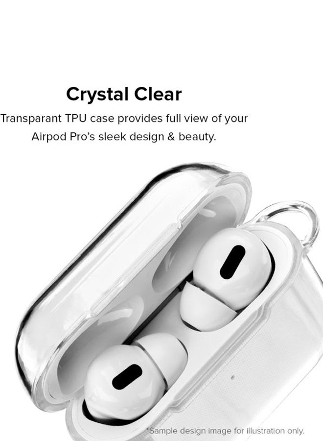 Stylizedd - Classic Series Deep Chevron Printed Protective Case For Apple AirPods Pro Clear/Purple/Blue - Image 1