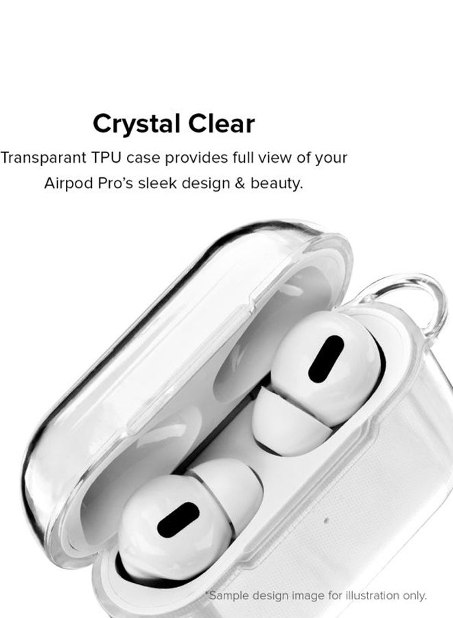 Stylizedd - Classic Series Geometric Reflections Printed Case With Carabiner For Apple AirPods Pro Clear/Green - Image 1