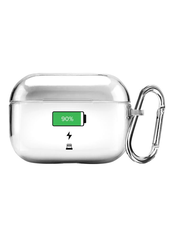 Stylizedd Classic Series Battery Printed Case Cover With Carabiner For Apple AirPods Pro Clear/Green/Black - Image 1