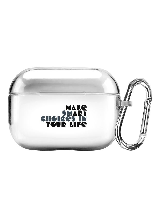 Stylizedd Make Art Your Life Printed Cover With Carabiner For Apple AirPods Pro Clear/Black - Image 1