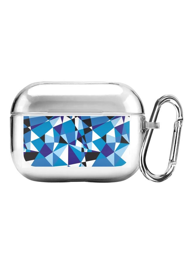 Stylizedd Classic Series Crystal Prism Printed Protective Case With Carabiner For Apple AirPods Pro Clear/Blue/Purple  - Image 1